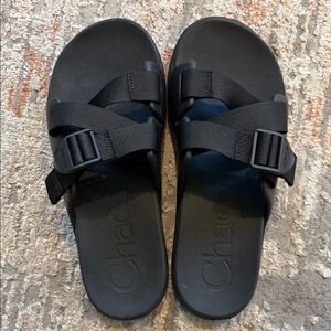 Chaco Black Dual-Strap Slide Sandals